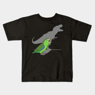 T-rex shadow - green parrotlet Kids T-Shirt